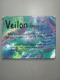 Veilon (Noun) Abstract Fluid Art Canvas Print: Bittersweet Beauty Secrets Never Spoken