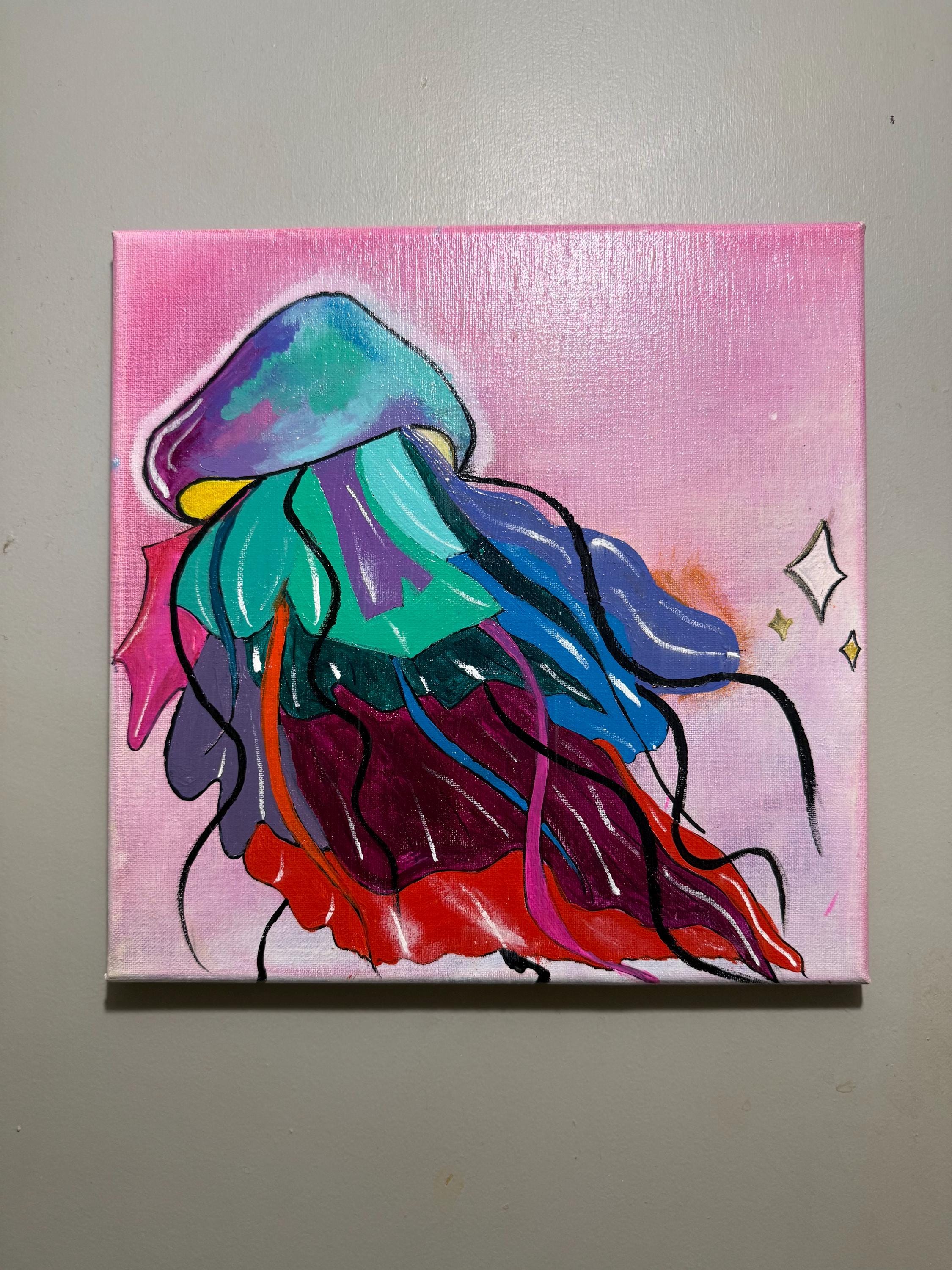 Whimsical Jellyfish Painting: Magical, Colorful Ocean Art