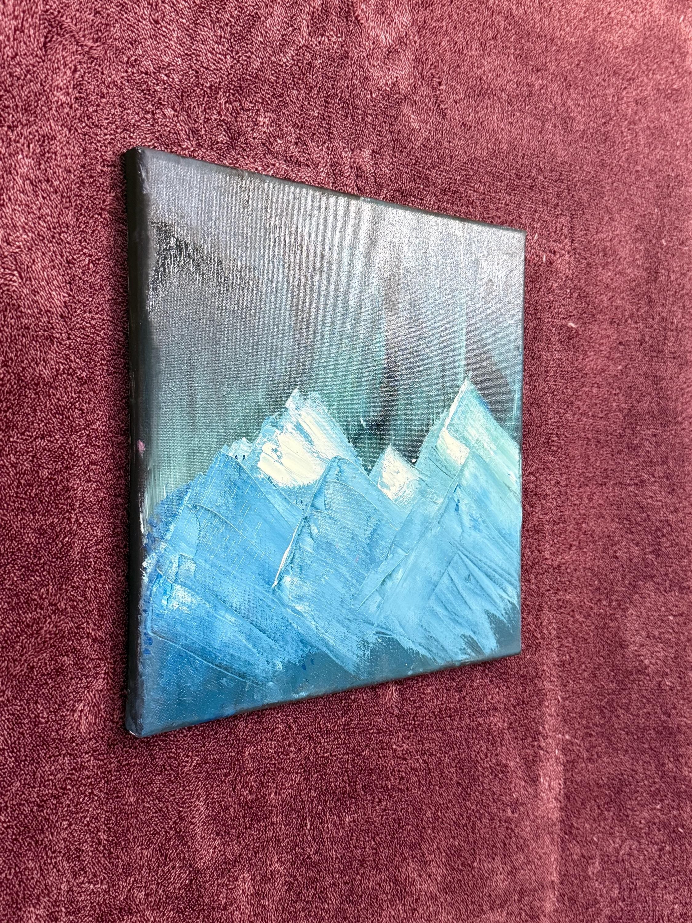 Northern lights over the mountains