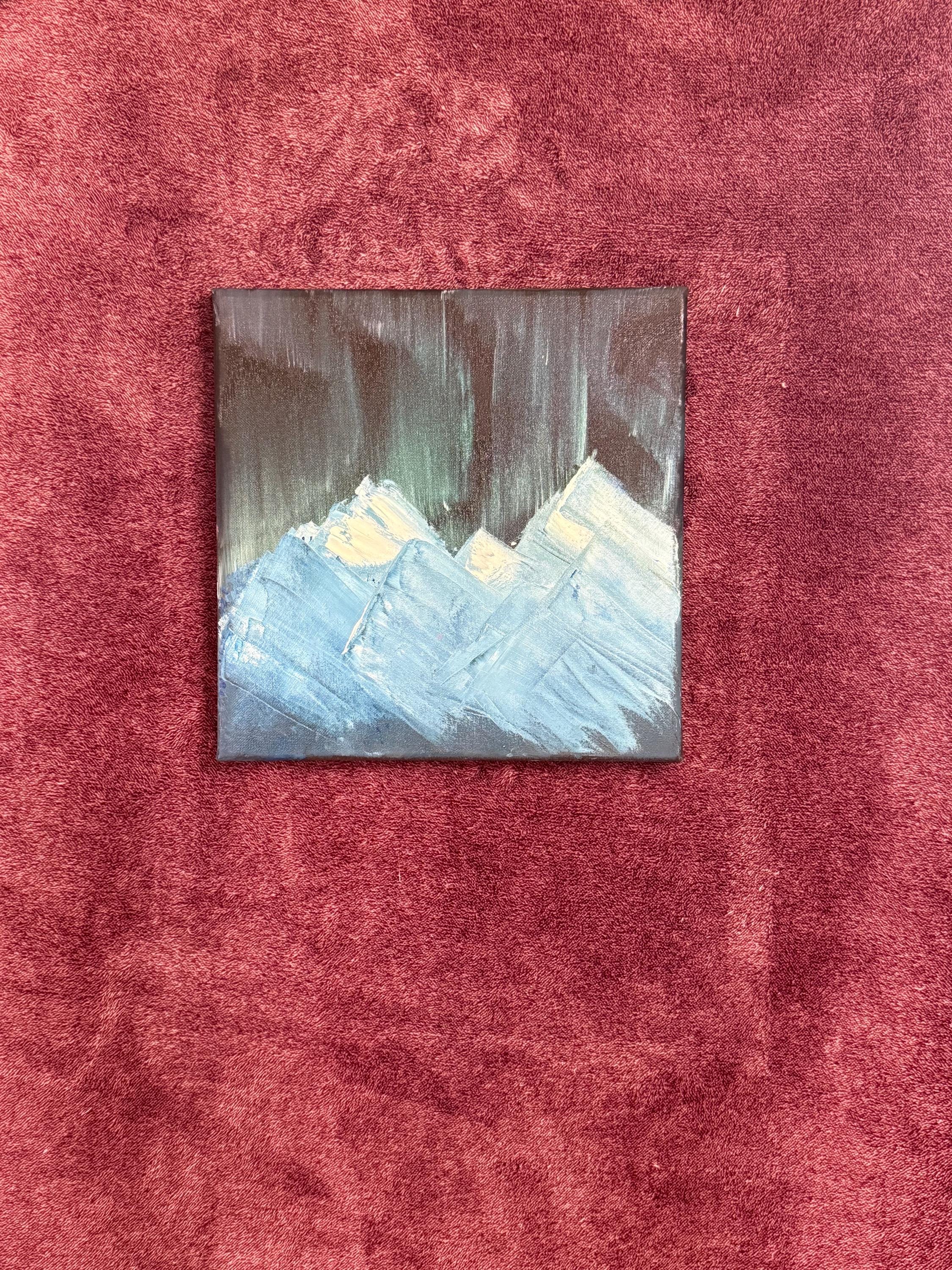 Northern lights over the mountains